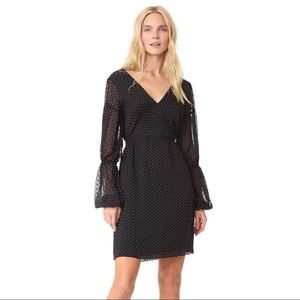 Club Monaco Jowdie Black Wrap Dress